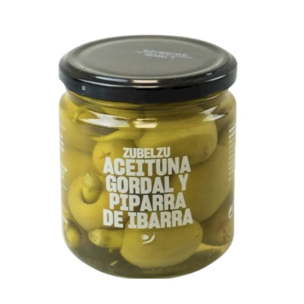 Aceituna Gordal y Piparra de Ibarra 330 grs