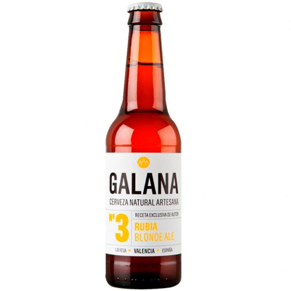 Cerveza artesana Galana 3 rubia 33cl